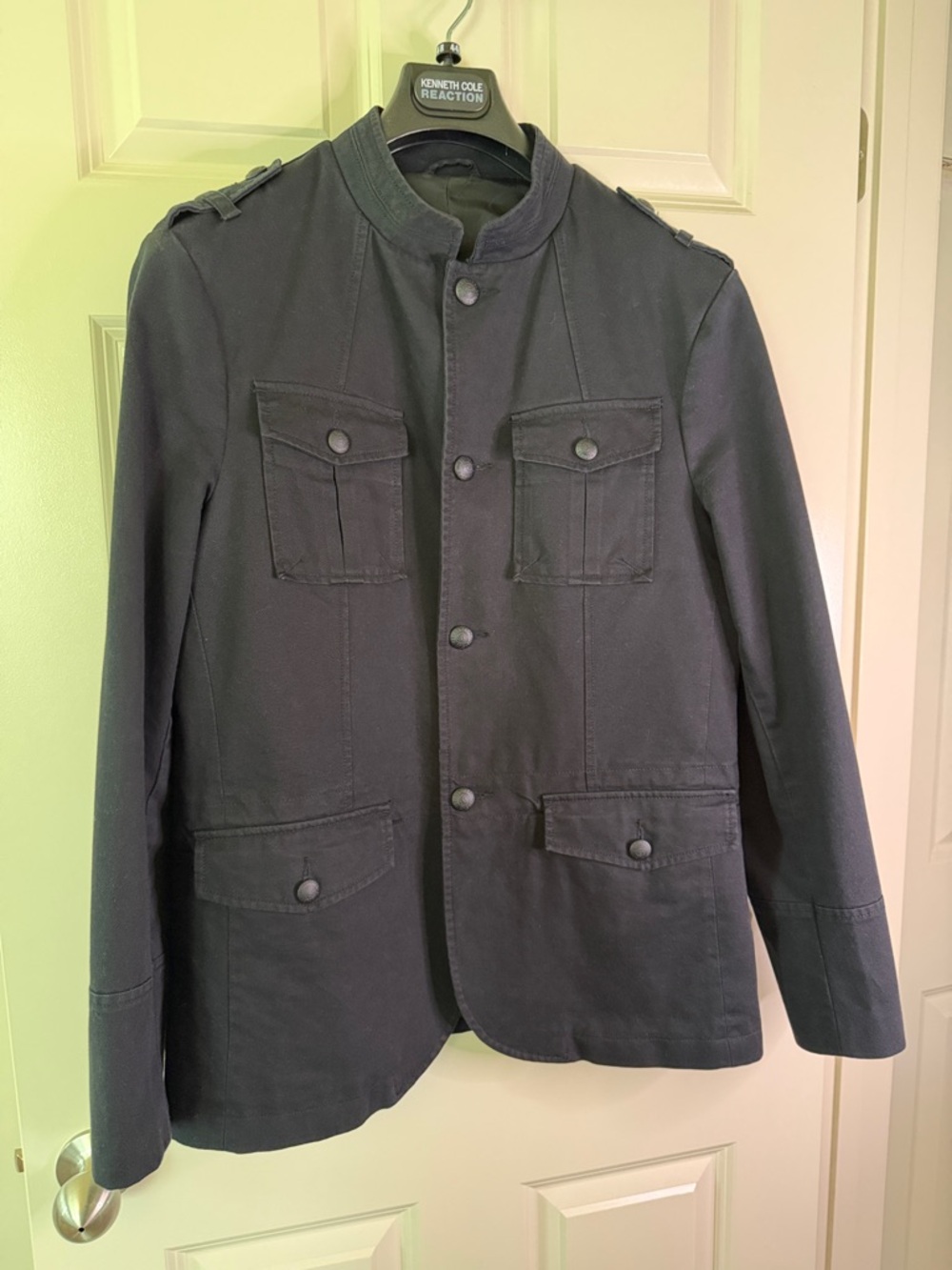 Kenneth Cole Reaction Men's Dark Navy Military Jacket